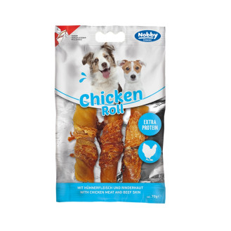 Nobby StarSnack Classic Extra Protein Chicken Poll Ласощі для розчинення зубного каменю у собак Курячий Рулет