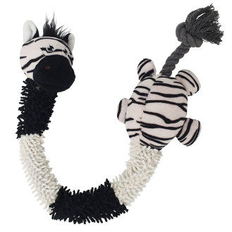 Nobby Plush & Rope Zebra Мягкая игрушка для собак Плюшевая Зебра с внутренним канатом