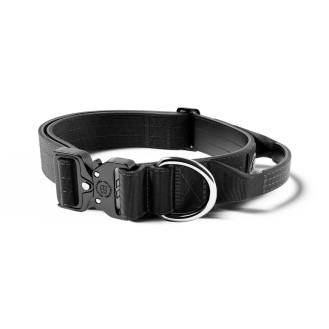 BullyBillows Combat Collar Handle 4 cm Профессиональный усиленный ошейник с ручкой и рывковым замком для собак (Black S)