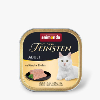 Animonda Vom Feinsten Adult Beef & Chicken Беззернова консерва для котів Паштет з Яловичиною та Куркою