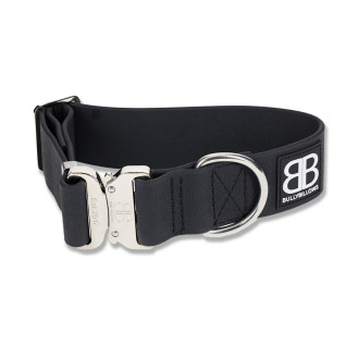 BullyBillows Billowthane Combat Collar 5 cm Водонепроницаемый широкий ошейник с рывковым замком для собак (Silver L)