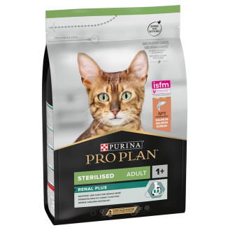 Purina Pro Plan Sterilised Adult 1+ Renal Plus Salmon Сухой корм с лососем для здоровья мочевовыводящей системы стерилизованных кошек