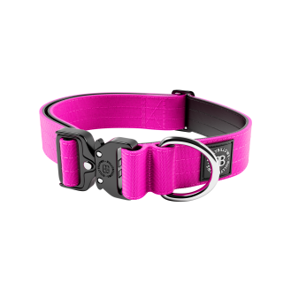 BullyBillows Combat Collar No Handle 4 cm Профессиональный сверхпрочный ошейник для собак c усиленным замком (Magenta M)