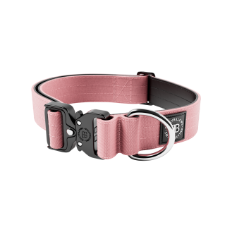 BullyBillows Combat Collar No Handle 4 cm Профессиональный сверхпрочный ошейник для собак c усиленным замком (Pink L)