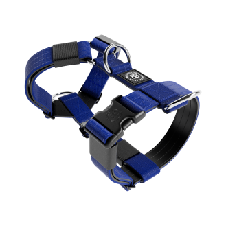 BullyBillows TRI-Harness Anti-Pull Тренировочная анатомическая шлея для средних и больших собак тянущих поводок (Blue C)