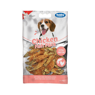 Nobby StarSnack Classic Extra Protein Chicken Fish Pack Натуральні протеїнові ласощі для собак Анчоуси у М'ясі Курки