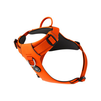 BullyBillows Lightweight Air Mesh Harness Анатомическая шлея для собак с ручкой и передним кольцом (Orange L (D))