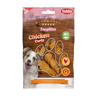 Nobby StarSnack Sensitive Chicken Curls Беззерновые лакомства для собак с чуствительным пищеварением Куриные завитки