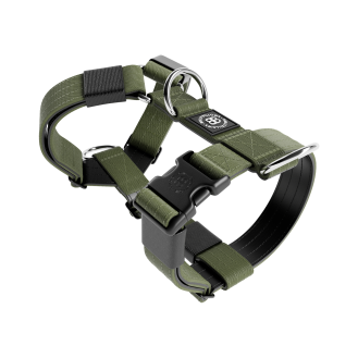 BullyBillows TRI-Harness Anti-Pull Тренировочная анатомическая шлея для средних и больших собак тянущих поводок (Khaki A)