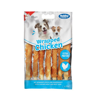 Nobby StarSnack Classic Extra Protein Wrapped Chicken Ласощі для розчинення зубного каменю у собак Курячі Трубочки