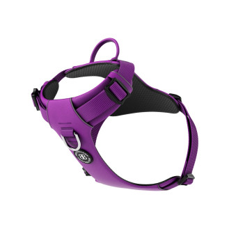 BullyBillows Lightweight Air Mesh Harness Анатомическая шлея для собак с ручкой и передним кольцом (Purple M (C))