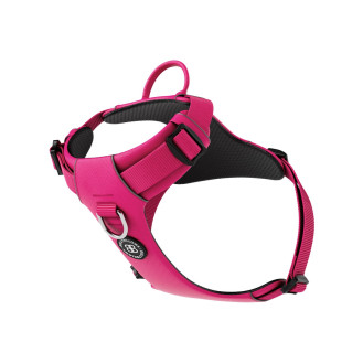 BullyBillows Lightweight Air Mesh Harness Анатомическая шлея для собак с ручкой и передним кольцом (Magenta XL (E))