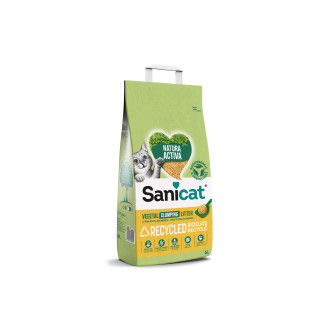 Sanicat Natura Activa Recycled Clumping Кукурудзяний комкуючий біорозкладний наповнювач без пилу для котів