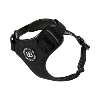 BullyBillows Tweed Premium Comfort Harness Твидовая анатомическая шлея с мягкой подкладкой для собак с проблемной кожей (Black M (В))