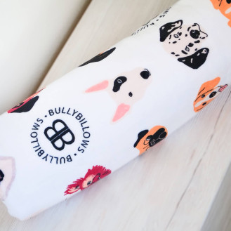 BullyBillows Luxury Dog & Human Blanket White Утяжеленное успокаивающее кашемировое одеяло для собак и людей