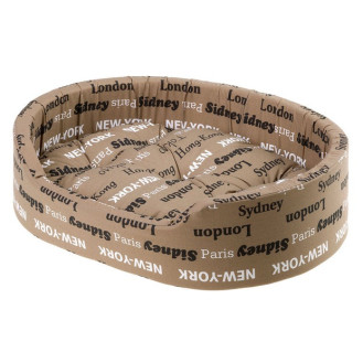 Ferplast Dandy С City Овальна лежанка із бортиками та двосторонньою подушкою для собак та котів