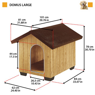 Ferplast Domus Крепкая будка из сертифицированной нордической сосны для собак (Large)