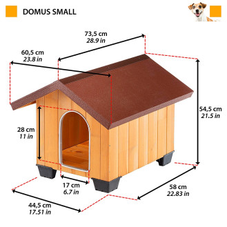 Ferplast Domus Крепкая будка из сертифицированной нордической сосны для собак (Small)