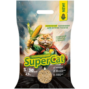 SuperСat Corn Кукурудзяний розчинний комкуючий наповнювач для котів без запаху