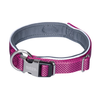 Nobby Classic Preno Royal Collar Светоотражающий ошейник для собак с мягкой подкладкой и усиленным фастексом (Raspberry S-M)