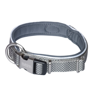 Nobby Classic Preno Royal Collar Светоотражающий ошейник для собак с мягкой подкладкой и усиленным фастексом (Grey M-L)