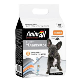 AnimAll Puppy Training Pads Carbon Гігієнічні пелюшки з активованим вугіллям для цуценят та дорослих собак
