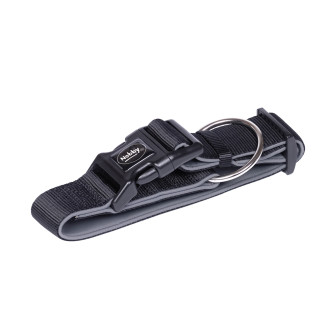 Nobby Classic Preno Extra Collar Нейлоновый широкий ошейник для больших собак с фастексом и мехозащитной подкладкой (Black L)
