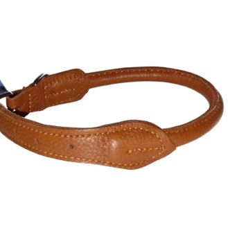 Nobby Leather Collar Кожаный классический ошейник для собак (Brown S)