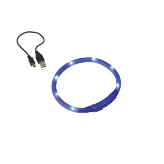 Nobby LED Visible Collar Силиконовый светодиодный ошейник для короткошерстных собак (Blue L)