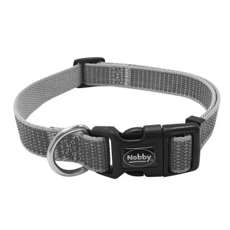 Nobby Full Reflect Collar Нейлоновый ошейник для собак с фастексом, меняющий цвет при светоотражении (Grey S-M)