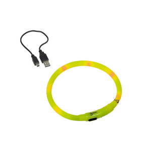 Nobby LED Visible Collar Силиконовый светодиодный ошейник для короткошерстных собак (Yellow L)