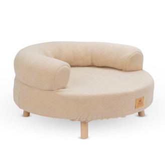 Ferplast Aki Антискользящий круглый диван на деревянных ножках для собак и котов