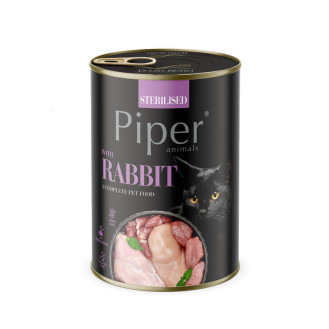 Dolina Noteci Piper Animals Cat Sterilised Rabbit Беззернова консерва для стерилізованих кішок з Кроликом