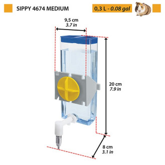 Ferplast Sippy Ниппельная поилка с держателем для грызуна (300 мл (medium))