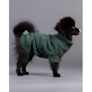 PAIKKA Furry Knit Sweater Green В'язаний ергономічний зелений теплий светр для собак
