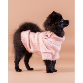 PAIKKA Furry Knit Sweater Pink Эргономичный розовый вязаный теплый свитер для собак