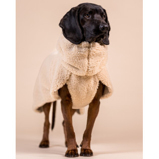 PAIKKA Sherpa Shirt Taupe Бежева хутряна сорочка для собак на Seawool-підкладці