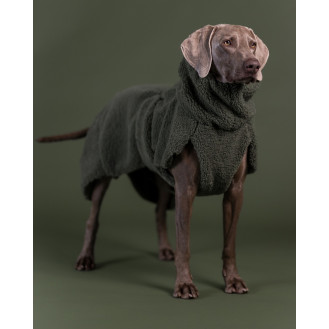 PAIKKA Sherpa Shirt Olive Меховая рубашка для собак на Seawool-подкладке