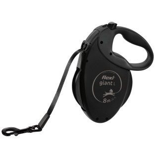 Flexi Giant L Black Edition Tape лента 8 m Сверхпрочный поводок-рулетка для собак крупных пород весом до 50 кг