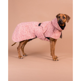 PAIKKA Visibility Winter Jacket Red Mix Зимняя куртка для собак на FIR-подкладке и неоновым светоотражением