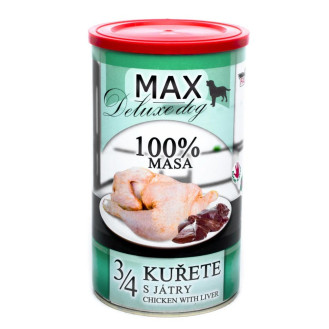 FALCO MAX Deluxe Dog 100% Meat 3/4 Chicken & Liver Консервоване м'ясо для собак Куряча Чверть з Печінкою