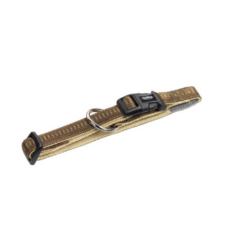 Nobby Soft Grip Collar Нейлоновый ошейник с мягкой подкладкой для собак с чувствительной кожей (Brown XS)