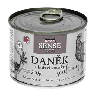 FALCO SENSE DOG 100% Meat Deer & Chicken Консервированное мясо для собак с чувствительным пищеварением Олень с Курицей