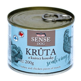 FALCO SENSE DOG 100% Meat Turkey & Chicken Консервированное мясо для собак с чувствительным пищеварением Индейка с Курицей