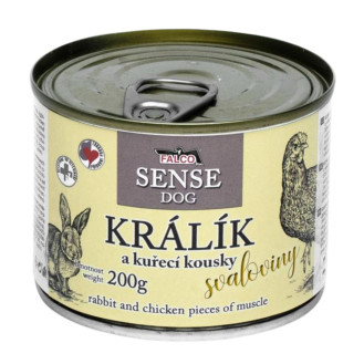 FALCO SENSE DOG 100% Meat Rabbit & Chicken Консервоване м'ясо для собак з чутливим травленням Кролик з Куркою