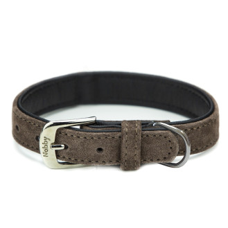 Nobby Velours Collar Замшевый изысканный классический ошейник для маленьких и средних собак (Brown S-M)