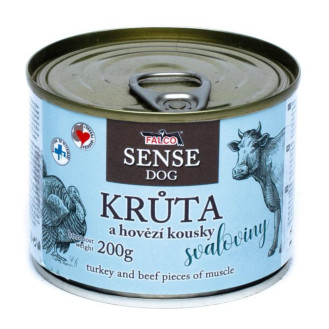 FALCO SENSE DOG 100% Meat Turkey & Beef Консервоване м'ясо для собак з чутливим травленням Індичка з Яловичиною