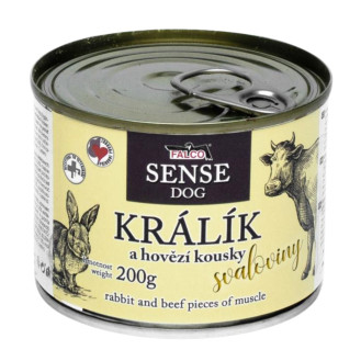 FALCO SENSE DOG 100% Meat Rabbit & Beef Консервоване м'ясо для собак з чутливим травленням Кролик з Яловичиною