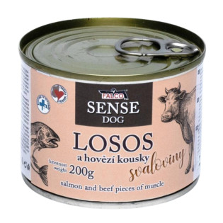 FALCO SENSE DOG 100% Meat Salmon & Beef Консервированное мясо для собак с чувствительным пищеварением Лосось с Говядиной