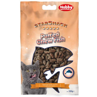 Nobby StarSnack Cat Chew Puffed Fish Жевательные лакомства для котов Хрустящая Диетическая Рыбка